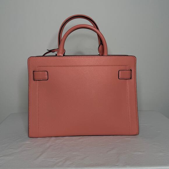 Michael Kors Rayne Studded Saffiano Leather Satchel – Peach - Picture 2 of 8